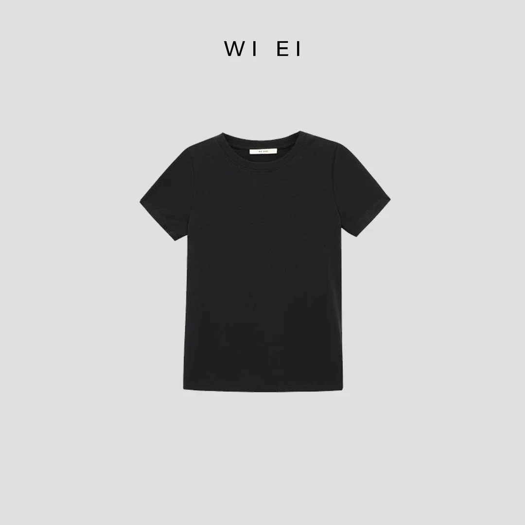 《WI EI》 極简ROW风_时髦有型干爽 双纱 显瘦 短袖T恤22875