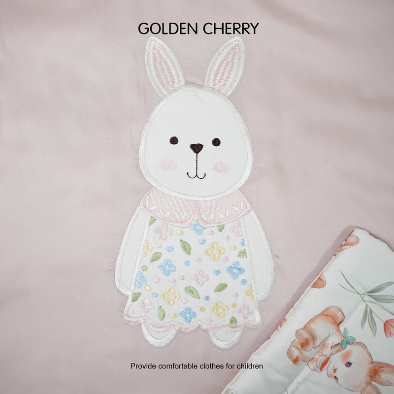 【金樱桃Golden cherry】粉色小兔子丝滑被子