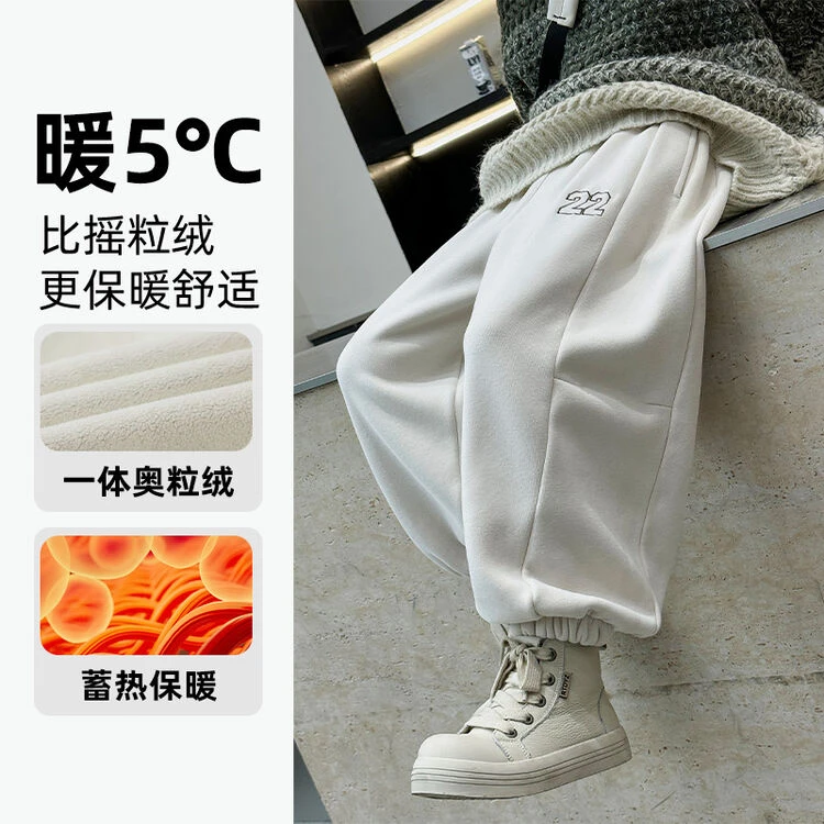 男童裤子新款中大童外穿舒适加绒保暖儿童休闲裤KZW1282y