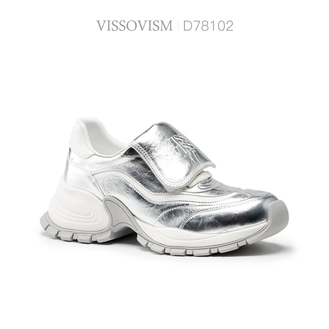 VISSOVISM翻盖简约增高百搭老爹鞋 D78102