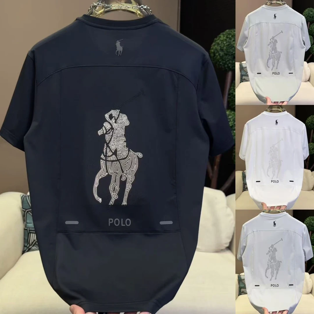 2025年激光打孔冰感透气速干短袖字母休闲百搭夏季新品T恤6788