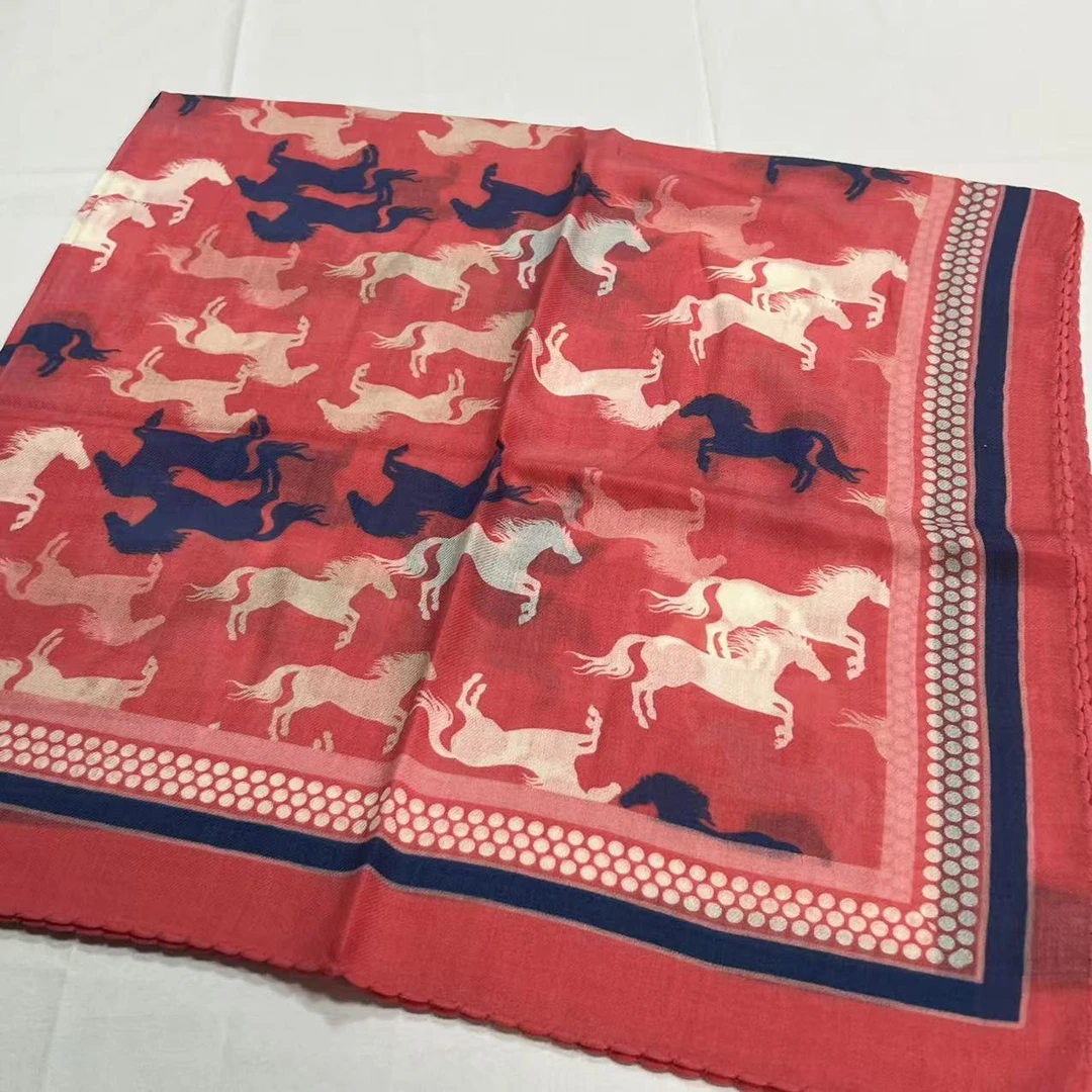 【1米羊绒蕾丝边方巾-YR-100-F-8205】95cm戒指绒羊绒方巾围巾