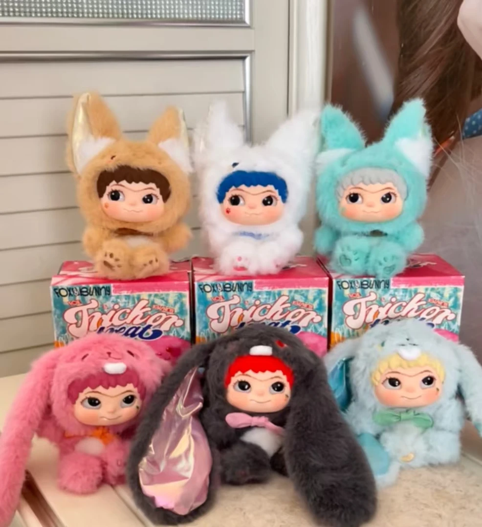 WAKUKU 二代狐狐兔兔捣蛋日记毛绒挂件