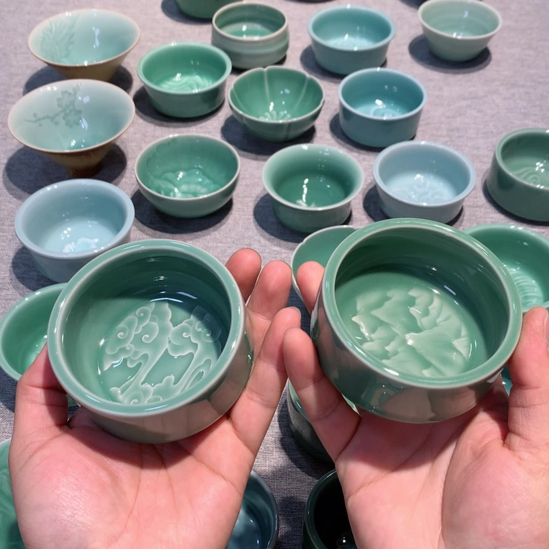 水**长龙泉青瓷茶具杯子