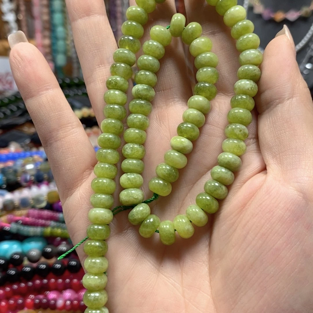 玛瑙/玉髓合金珠宝半成品天然石算盘一条卡8mm