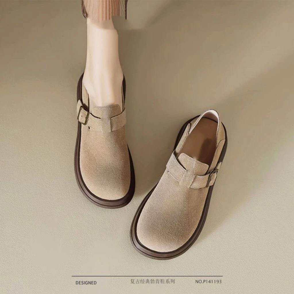 新百伦【夏季直销】正品勃肯鞋2025新款夏夏百搭舒适厚底两穿懒人