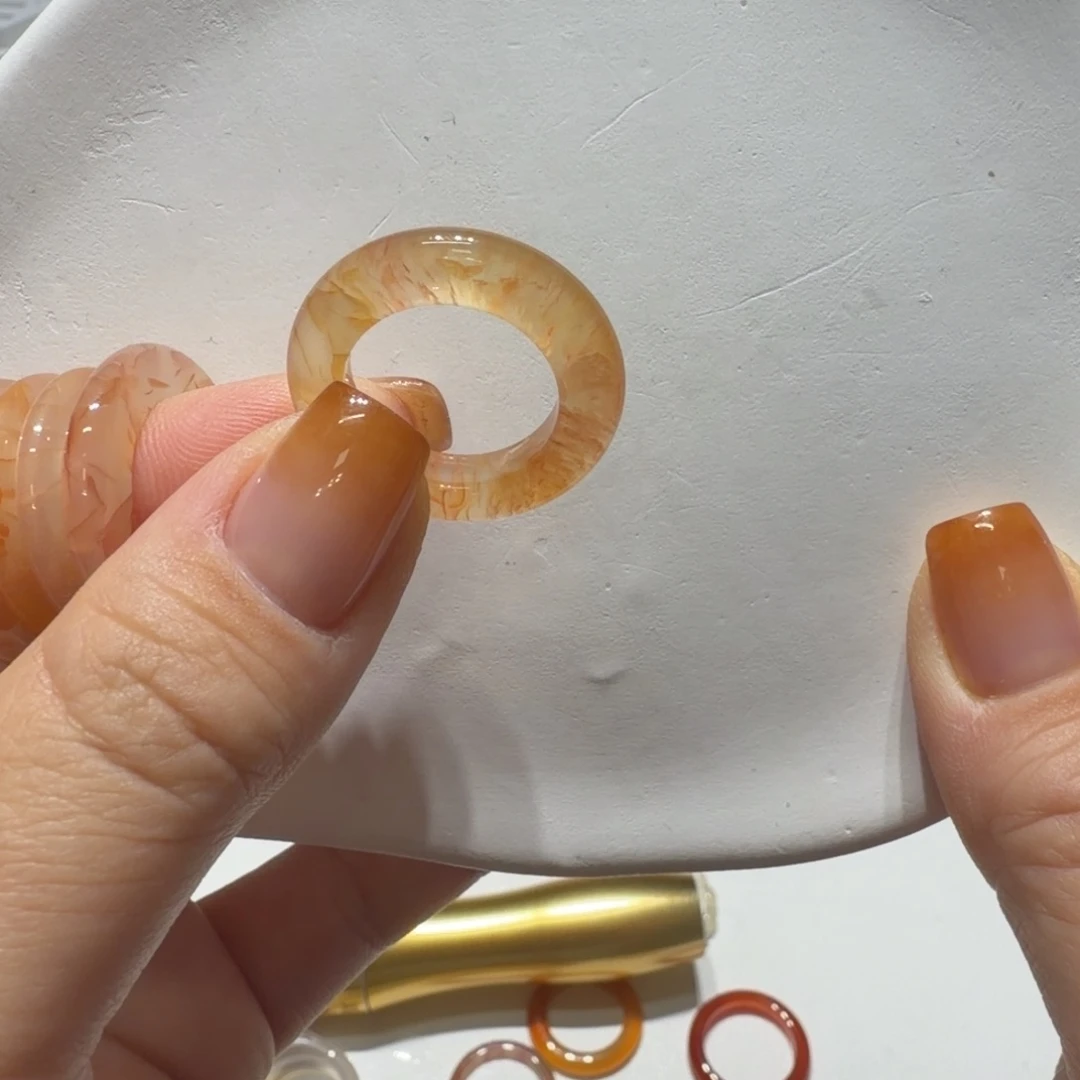 玛瑙/玉髓未镶嵌戒指港12/不退换