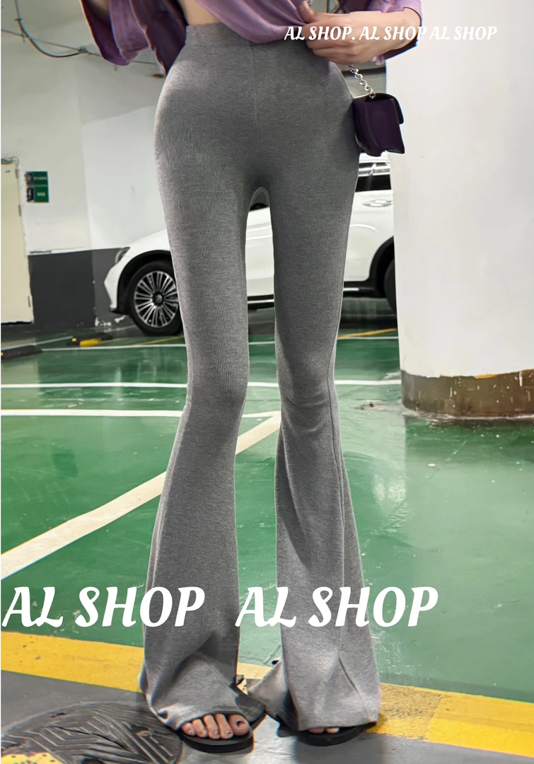 AL SHOP【云端漫步】韩系高腰时尚修身外穿弹力显瘦休喇叭裤