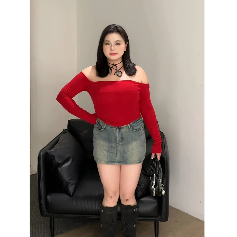 【啵啵】春夏高腰显瘦牛仔半身裙复古设计感包臀短裙