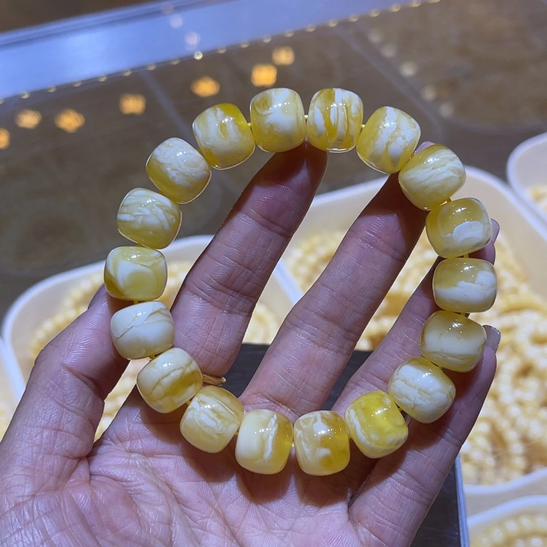琥珀未镶嵌手链蜜蜡手串14