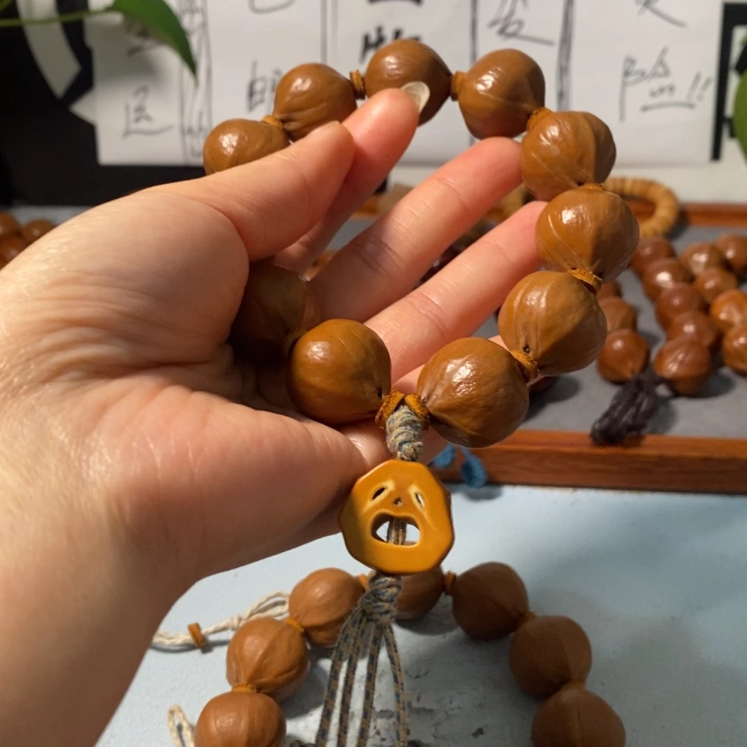 橄榄核手串阿****新2202精品老树王铁核10+1颗+鬼脸
