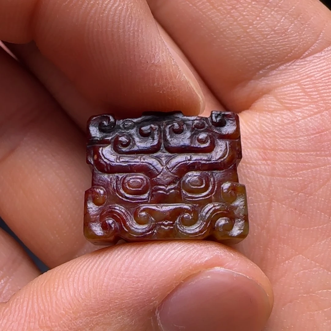 和田玉未镶嵌挂件景