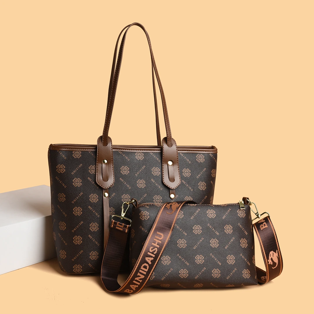 新款时尚简约单肩斜挎包8535四棕