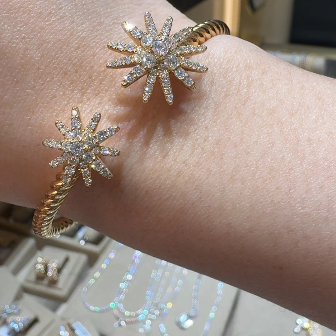 钻石18K金镶嵌手镯