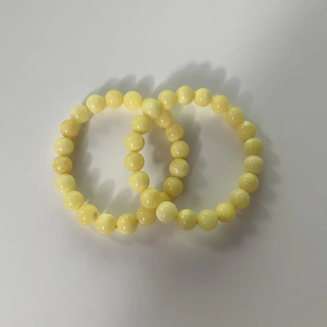 天然蜜蜡单圈白蜡手串—多样性发其一8mm+