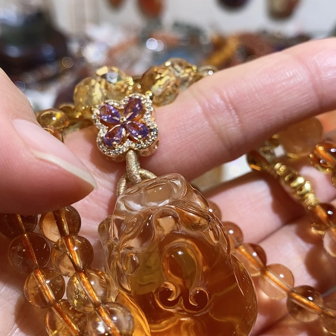 水晶颈饰未镶嵌袁*嘉吊坠