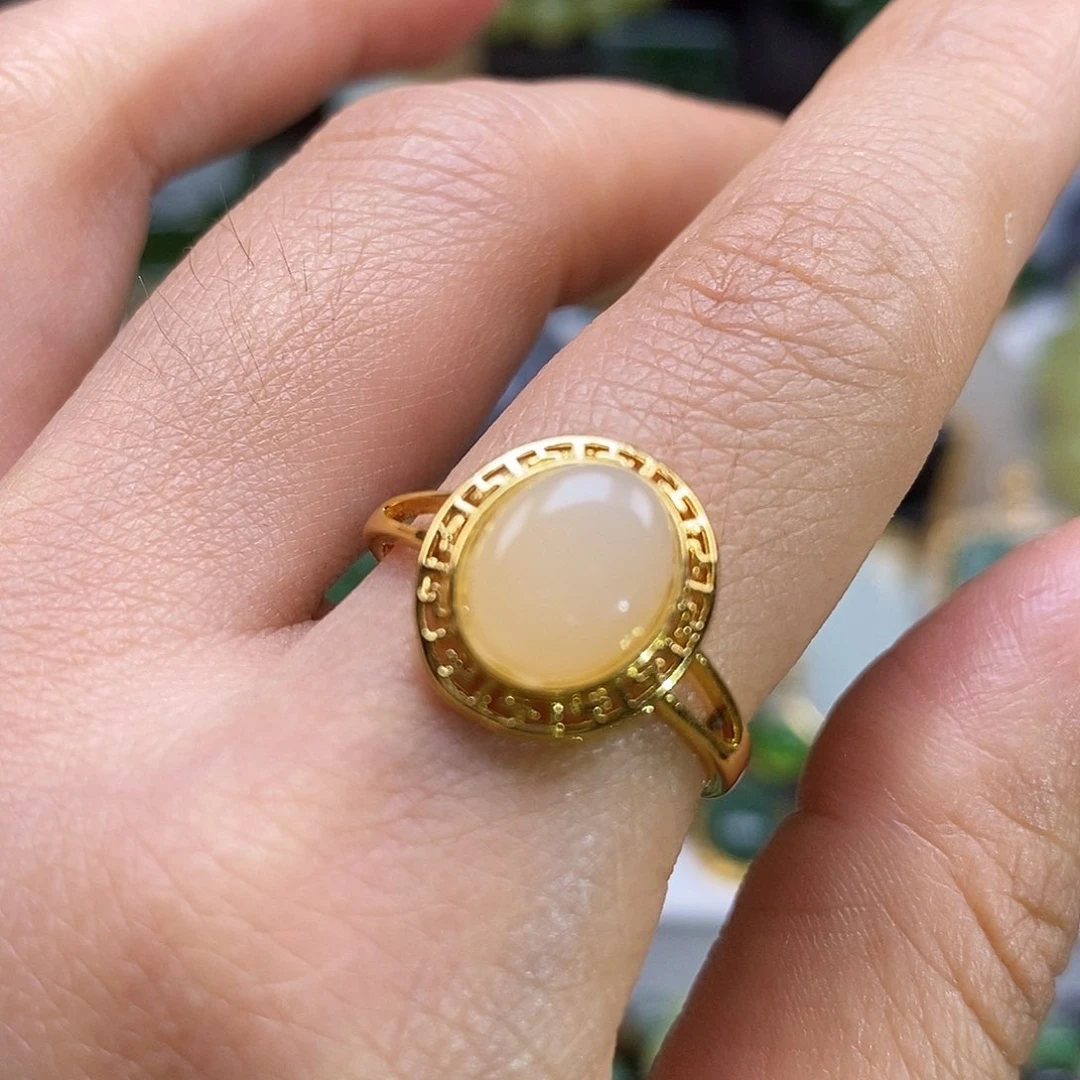 和田玉银S925镶嵌颈饰