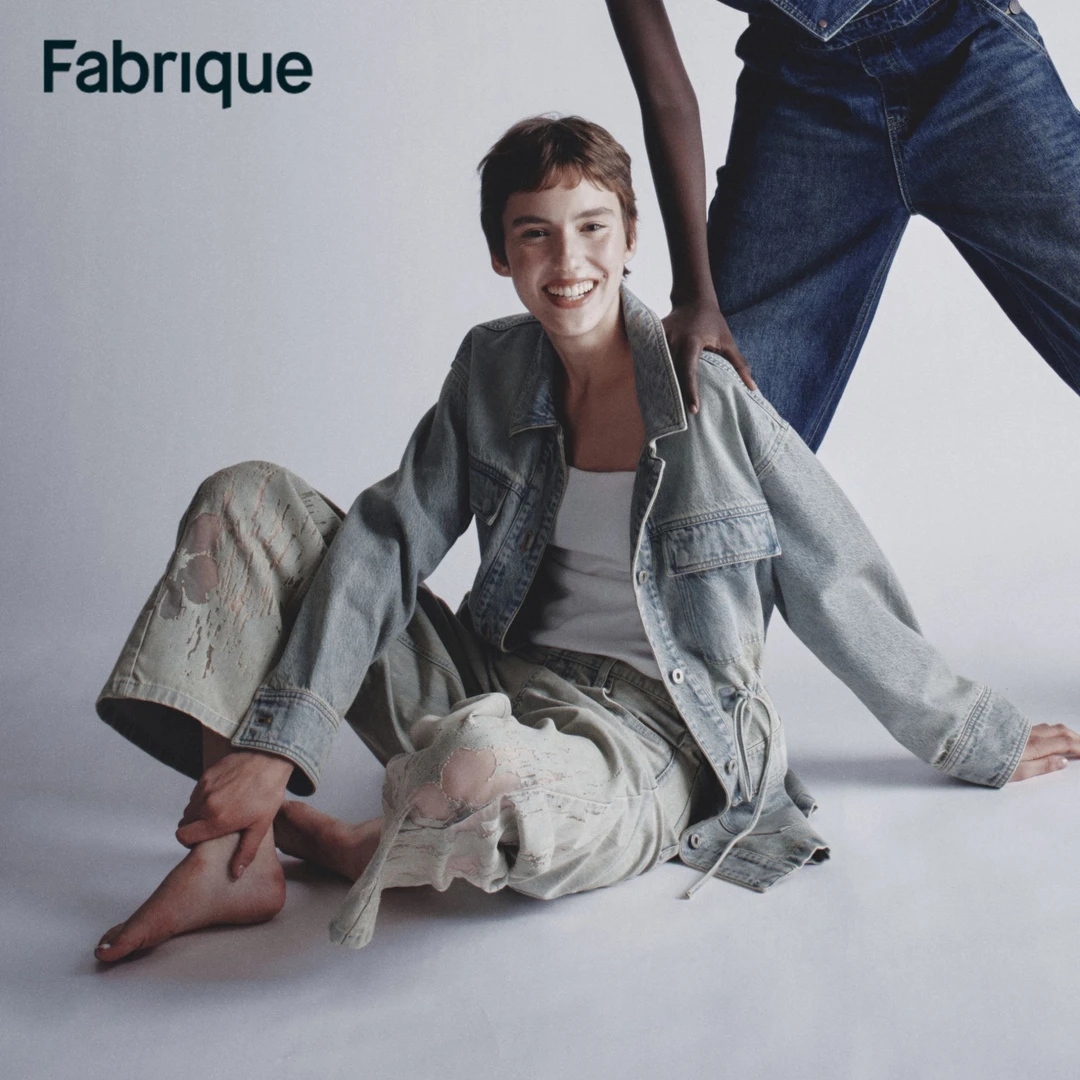 Fabrique Esme 【主角丹宁】早秋新品水洗做旧黄染猎装牛仔夹克外套