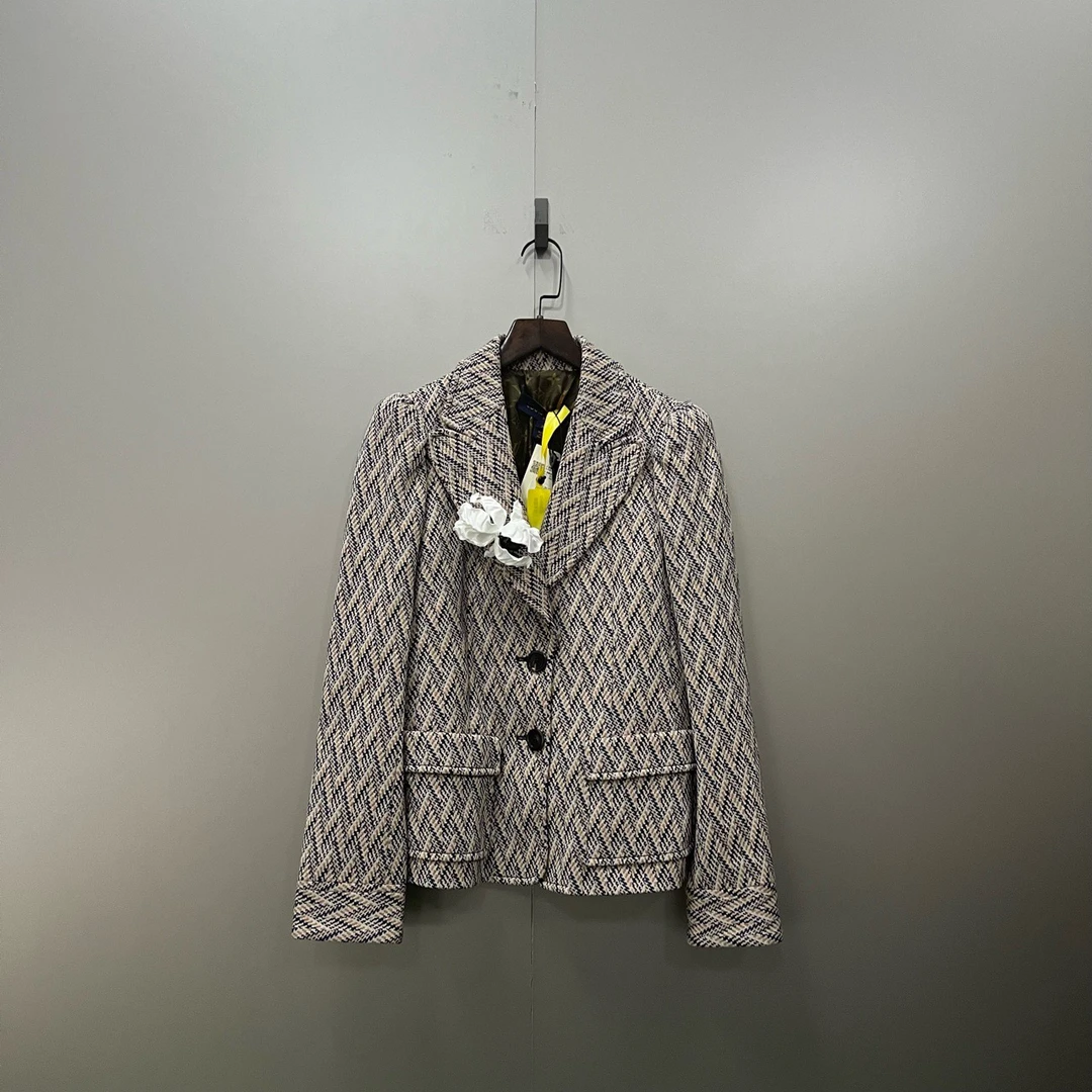 未使用 LouisVuitton/路易威登 ab1025 300846 复古图案西服 38码