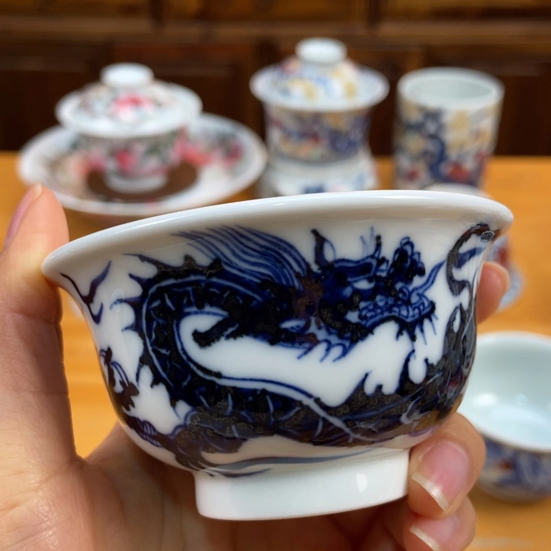 手绘现代茶具非古董