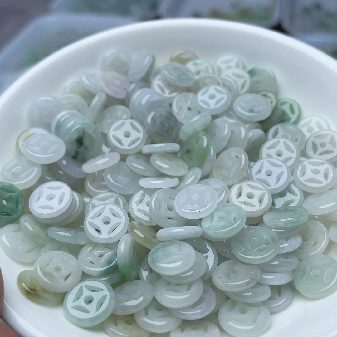 翡翠散珠卡10金钱扣50个