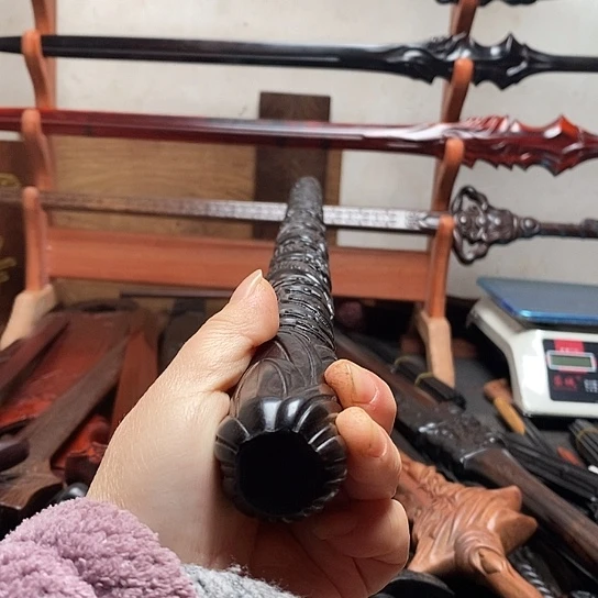 紫光檀木木木80长盘龙棍