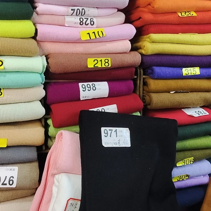 纯棉2×2螺纹黑色1m。