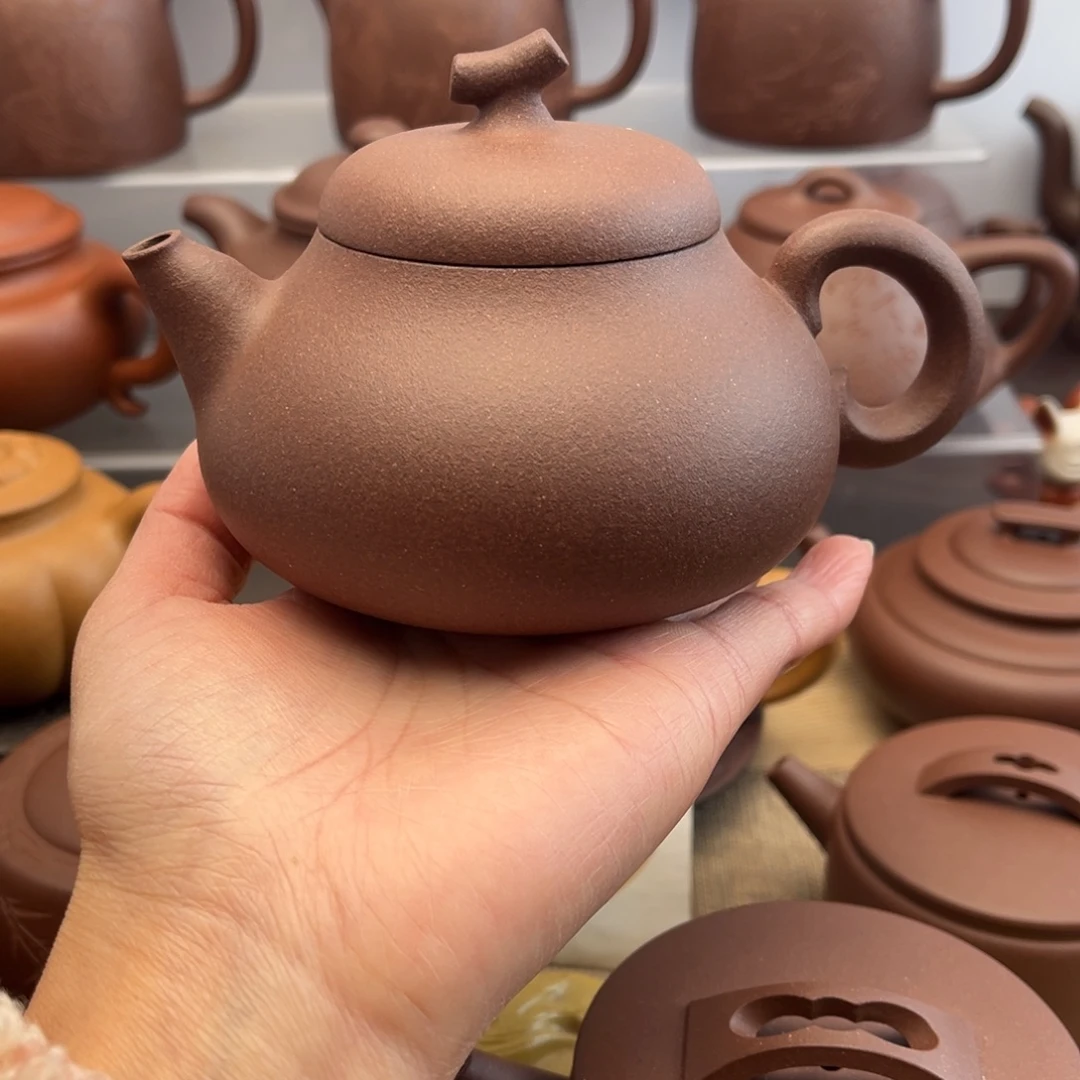 紫砂茶壶高砂紫泥茄瓜