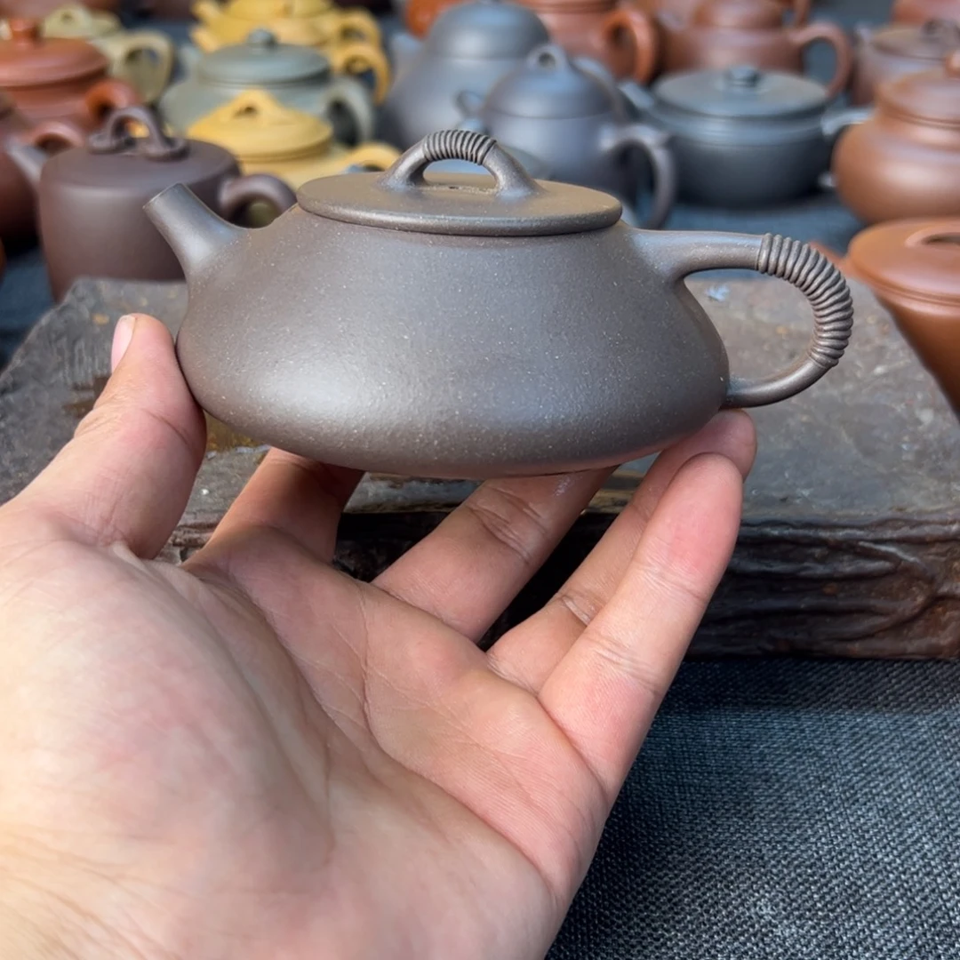 紫砂茶壶半手工线瓢