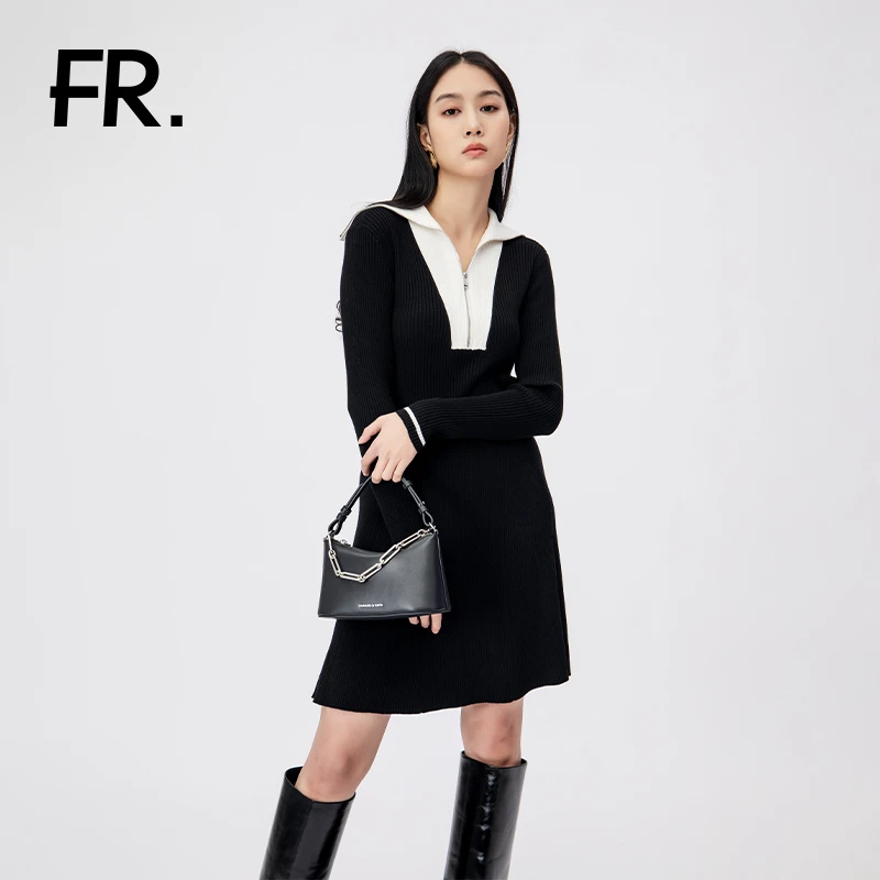 凡人优品女装针织连衣裙I832