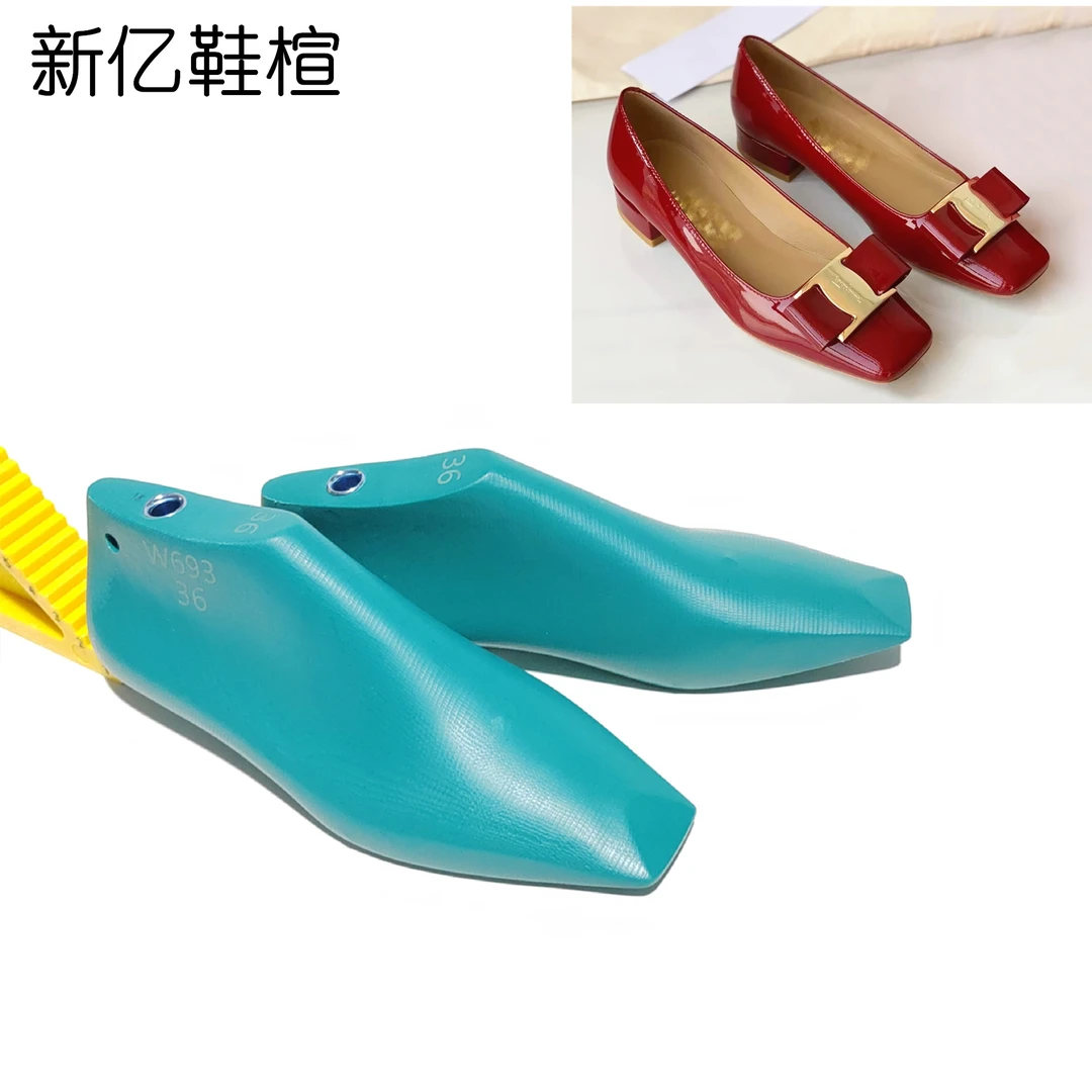 FL格慕单鞋楦头女款经典漆皮方头低跟浅口鞋楦头新亿鞋楦厂W693