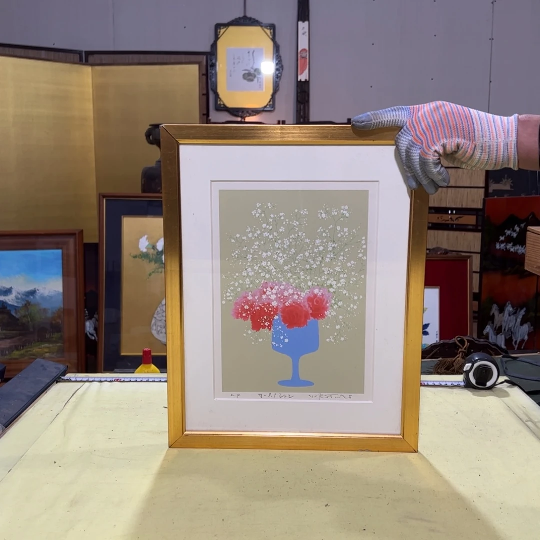 绘画明**舍屏风框画茶空间设计