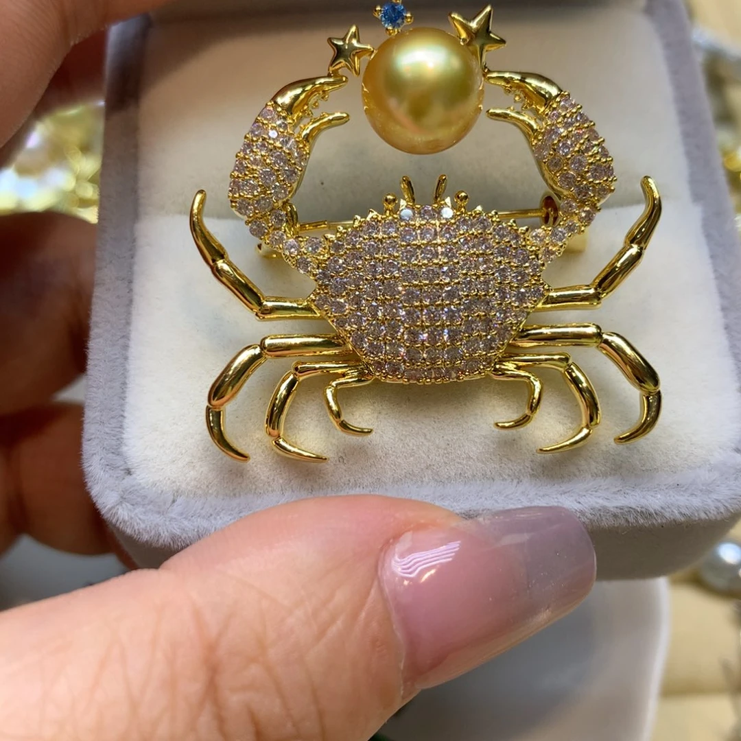未镶嵌胸饰海水珍珠