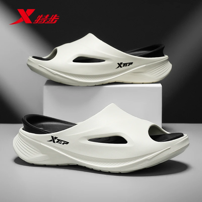 特步拖鞋外穿男鞋官方正品2025夏季新款厚底户外休闲运动沙滩鞋男