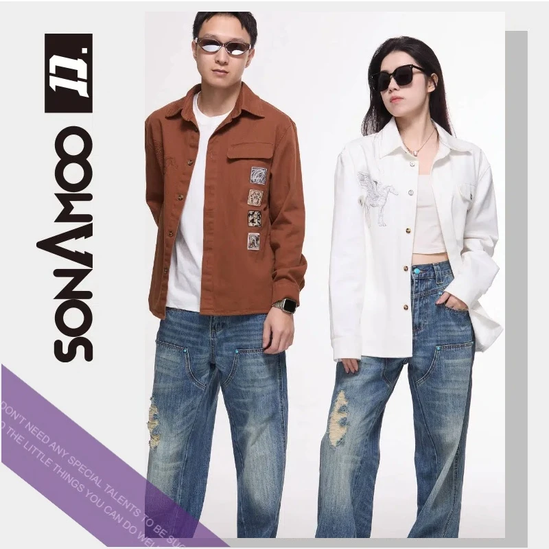 【牛仔合集】sonAmoo重磅洗水男女百搭牛仔外套/套装