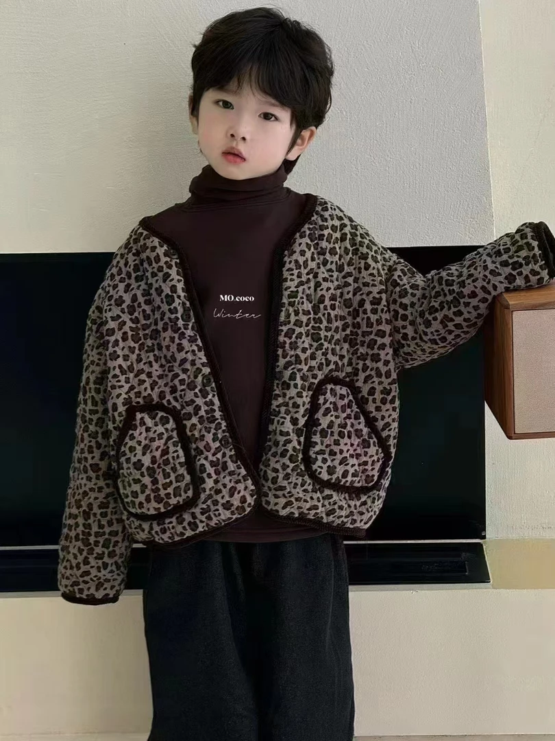 2号链接男童女童秋冬加毛加棉棉服加厚棉袄
