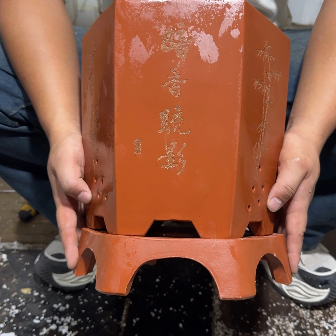 紫砂花盆口径20.23口径