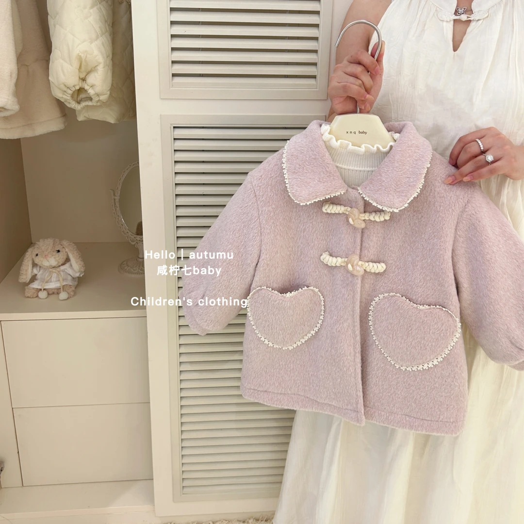 【现】女童外套秋冬款2024新款洋气时髦童装女宝宝公主上衣冬装儿童