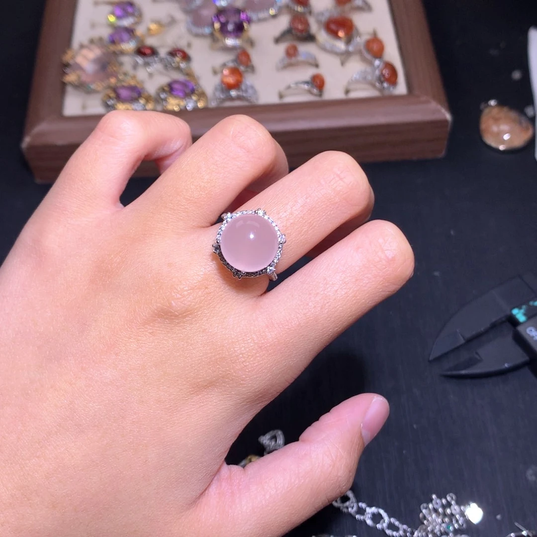 【闪购商品】银S925镶嵌戒指水晶财****Y