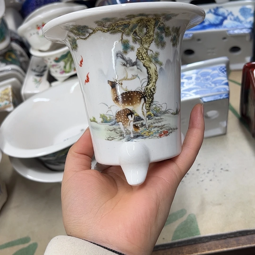 花盆紫砂078号瑕疵13/12cm
