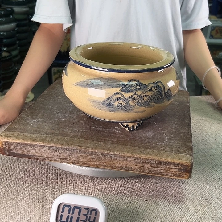 泳坤堂石湾盆糯****瓜陶瓷