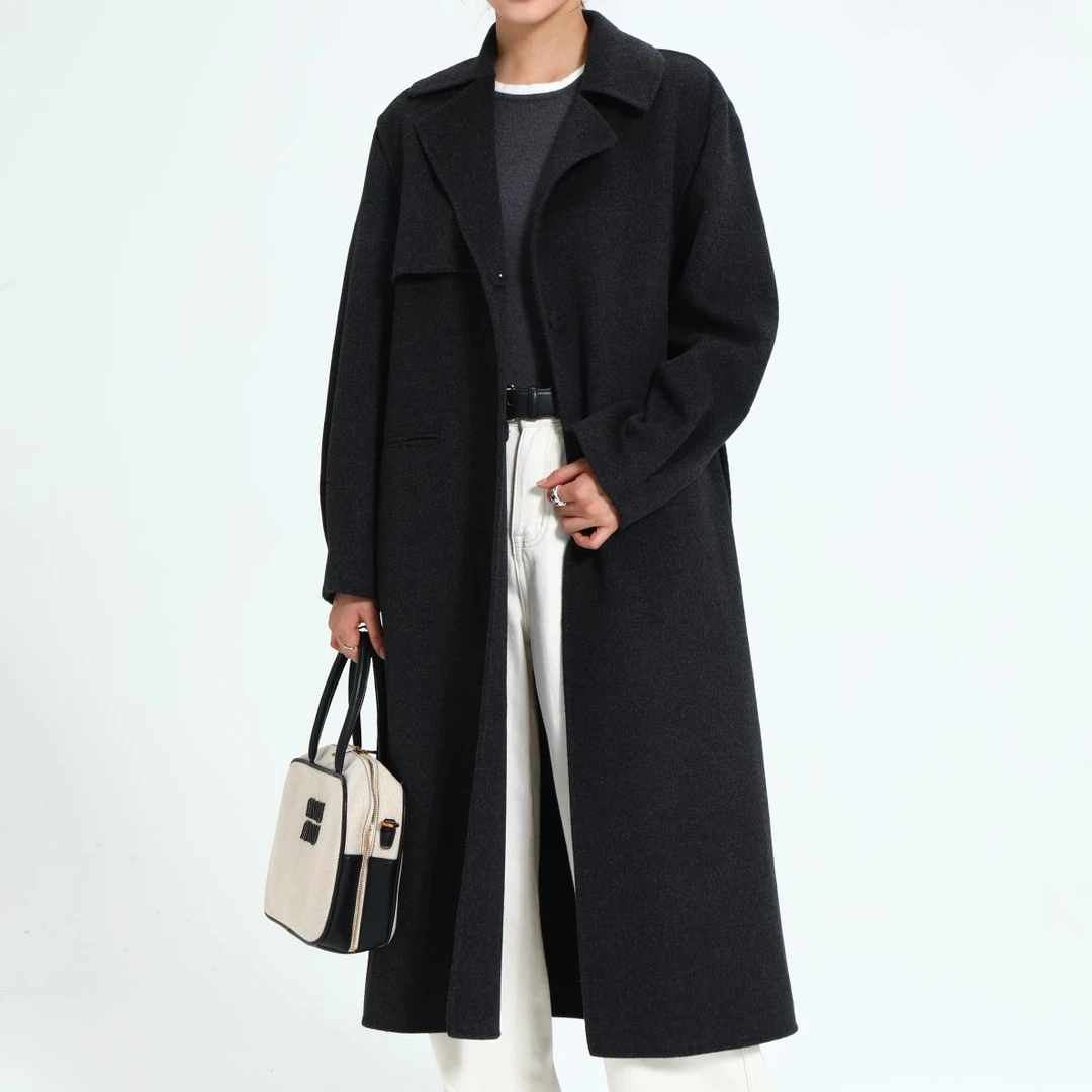 【WZF】时尚百搭中长款宽松韩版大衣FC552-3070