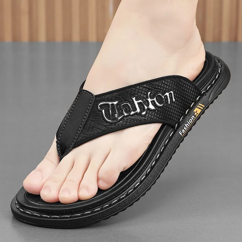 男款人字拖鞋热带海岛专用防滑沙滩休闲百搭夏季外穿透气凉拖男士
