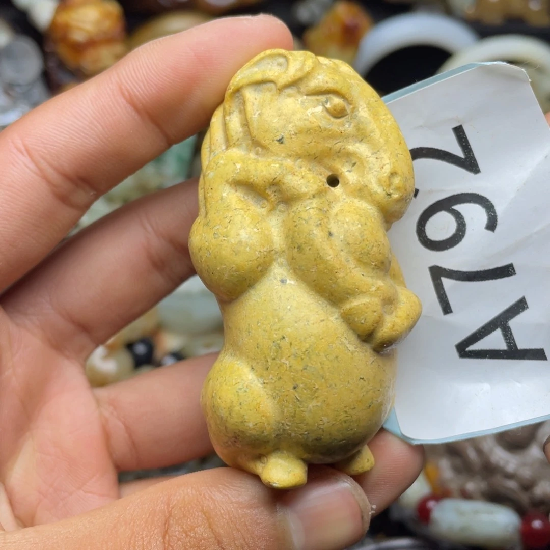 和田玉（糖玉）挂件未镶嵌