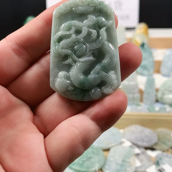 吊坠(不含链)未镶嵌翡翠43龙牌