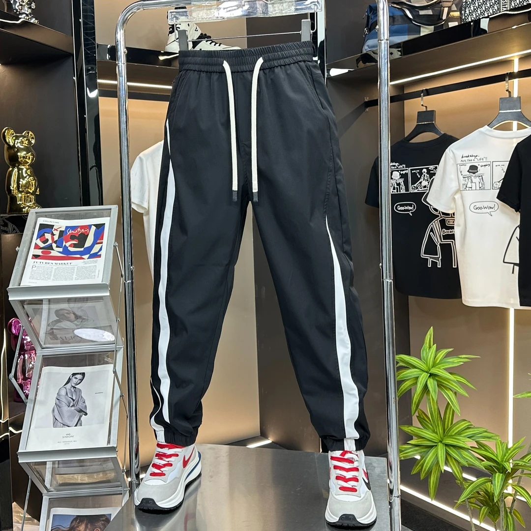 夏季新款痞帅速干薄款清凉束脚户外休闲裤裤子修身小脚宽松休闲