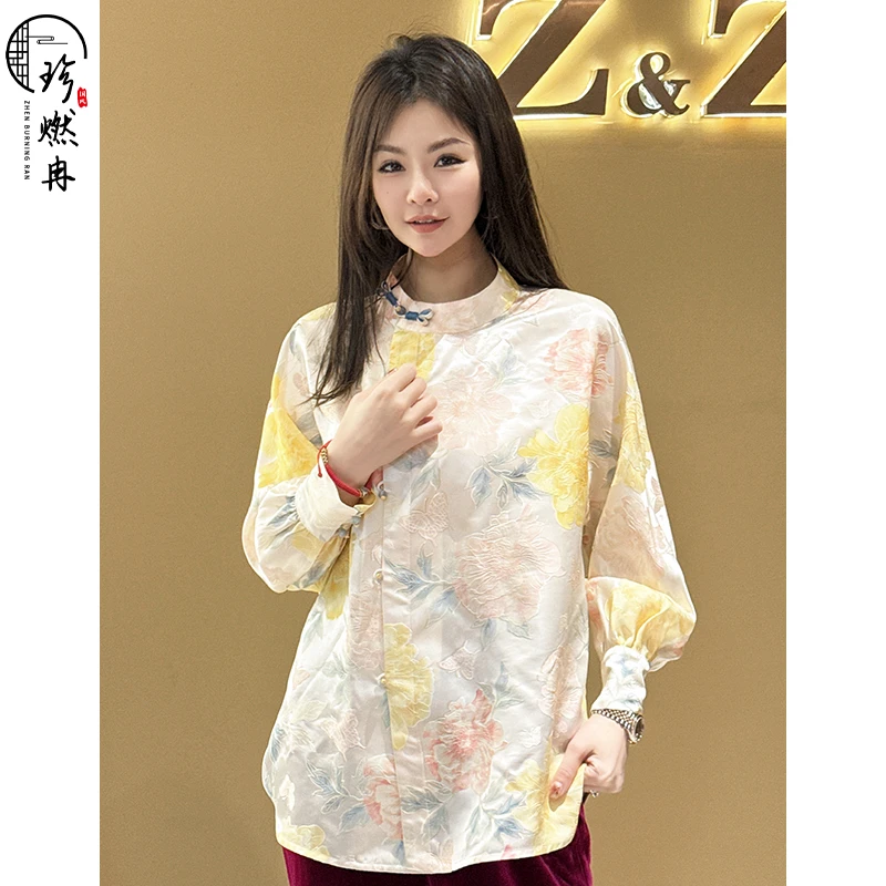 【珍珍女装】早春立领减龄爆款时尚新中式国风上衣S-11212