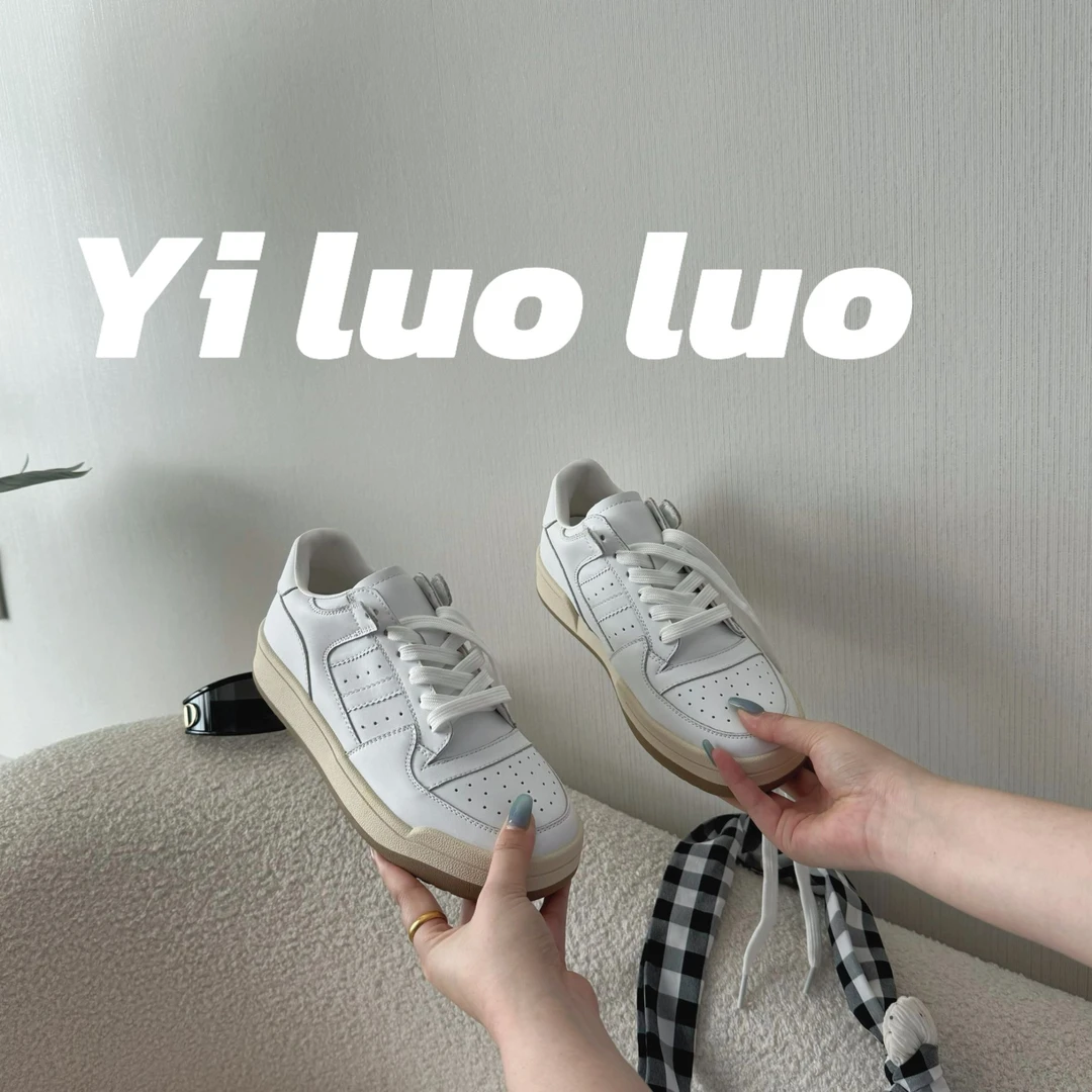 羊皮内里秋冬季厚底潮流休闲系带复古潮鞋百搭板鞋女鞋