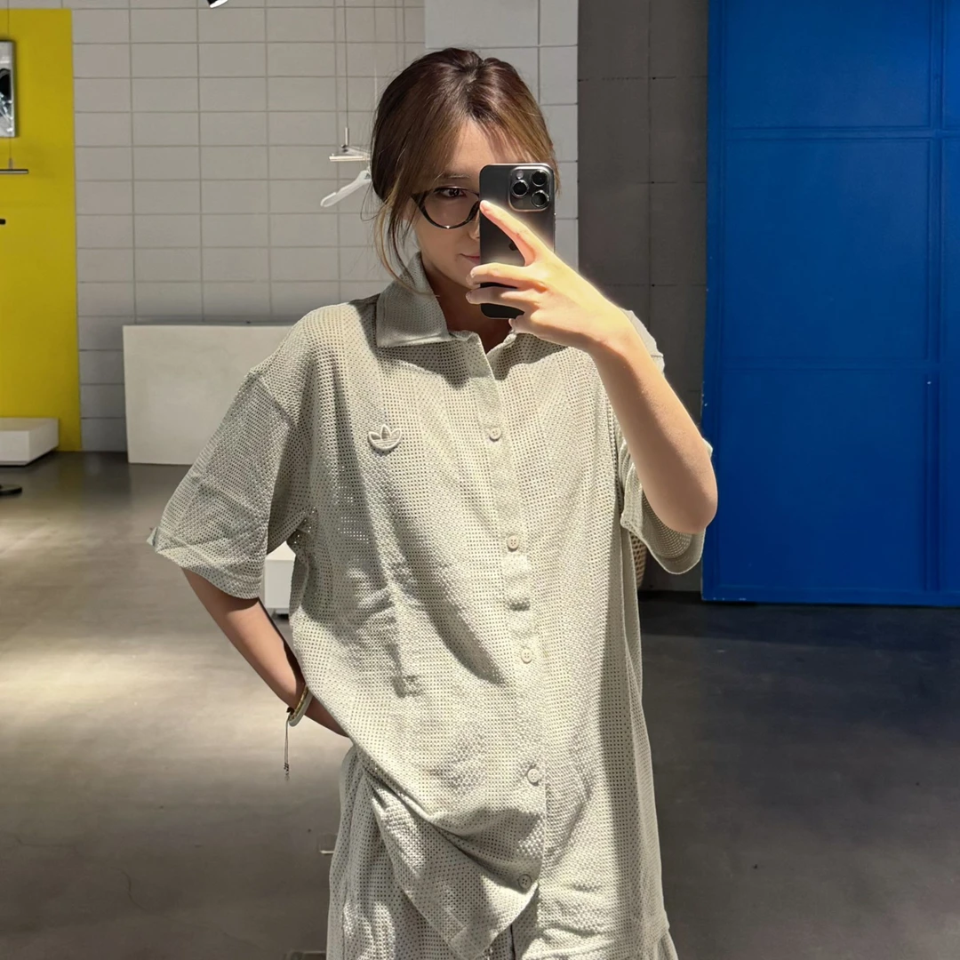 adidas/ 阿迪达斯 KNITSHOOTINGTOP 纯棉运动短袖翻领衬衫 JP0653