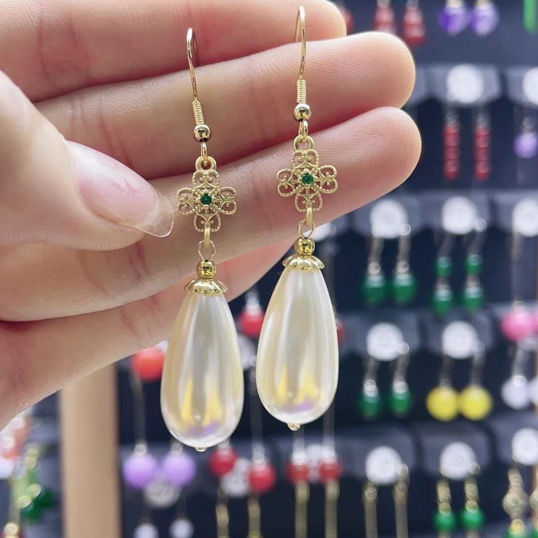 玛瑙/玉髓未镶嵌耳坠